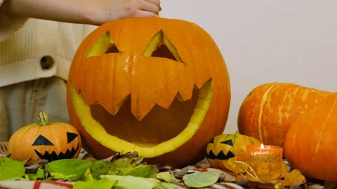 Medium plan. Composition for halloween. 4k Stock Footage 219261303