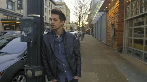 Medium portrait of Good Looking Guy Stock Footage 62567342