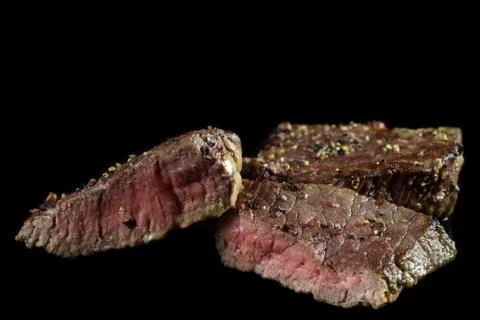 Medium rare beef steak Stock Photos