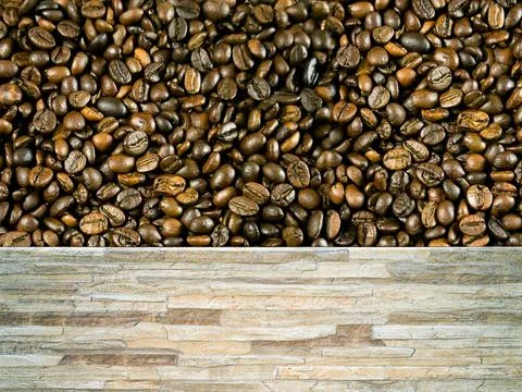 Medium roast coffee beans (Full City or American ) Stock Photos