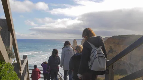 Medium shot of the 12 apostles Stock Footage 36804984