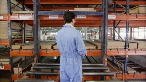 Medium Shot, 40 Seconds Or Greater, Indoors, Day, Manual Worker, Working, Video stock 94046937