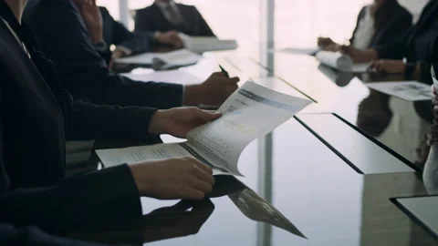 Medium shot on 4k RED camera. Group of Japanese business people work together in Stock Footage 199457998