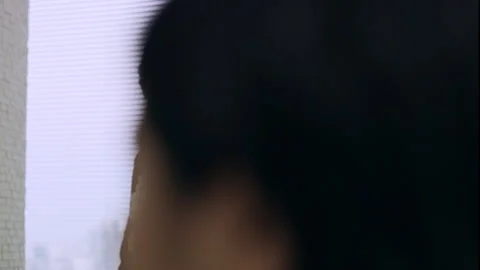 Medium shot on 4k RED camera. Successful Japanese woman observing a group of cow Stock Footage 199462632