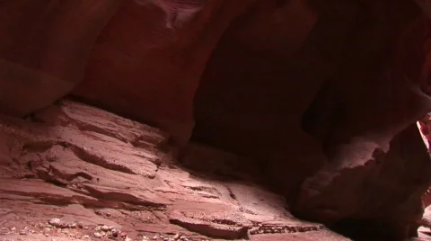 Medium-shot of a biomorphic rock-formation in Paria Canyon, Utah Stock Footage 440734