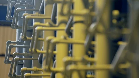 Medium Shot, Close-Up, Rack Focus, Less Than 10 Seconds, Indoors, Day, Industry, Stock Footage 94113037