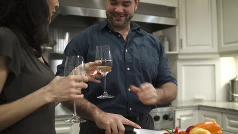 Medium shot of a couple drinking wine 動画素材 73249915