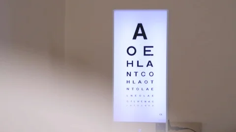 Medium Shot of Eye Chart Stock Footage 118966474