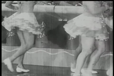 Medium shot of female dancers dancing on stage Stock Footage 11355834