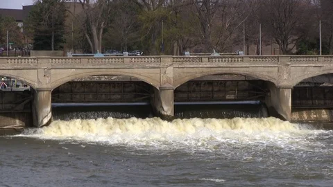 Medium Shot - Flint, MI Water Stock Footage 87055872