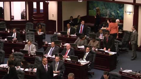 Medium shot of floor debate Florida Legislature, 2013 SESSION-10 Stock Footage