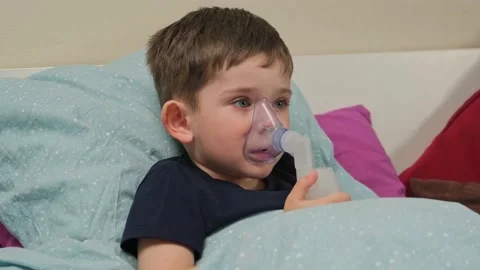 Medium shot inhalation Stock-Footage 150169415