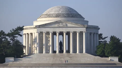 Medium Shot of Jefferson Memorial Vídeos de archivo 64954497