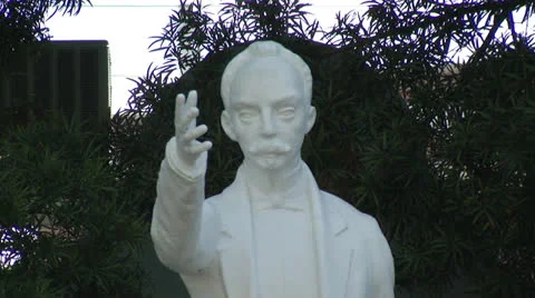 Medium Shot of Jose Marti Statue Stock Footage 25332081