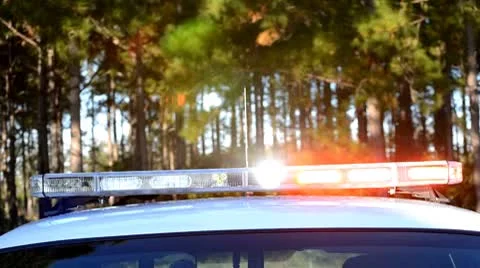 Medium shot of LED Lightbar red/blue Stock Footage 8970079