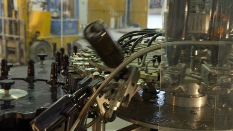 Medium Shot, Lockdown, 10 Seconds Or Greater, Indoors, Day, Industry, Bottle, Stock Footage 94028874
