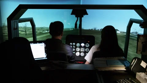 Medium Shot, Lockdown, 30 Seconds Or Greater, Helicopter, Student, Indoors, Day, Video stock 95956284
