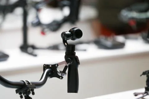 Medium shot of a modern tech device stabiliser with shallow depth of field Stock Photos