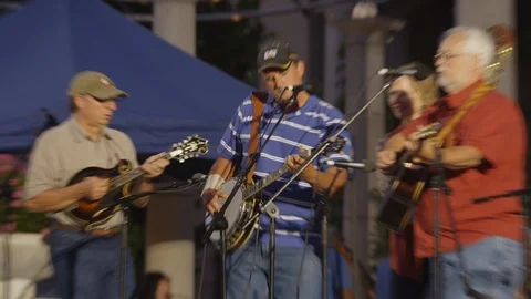 Medium shot of musicians performing during Shindig Music Festival Stock Footage 103424489