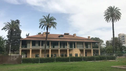Medium Shot of Old Architecture Mansion in Nicosia Stock Footage 90080748