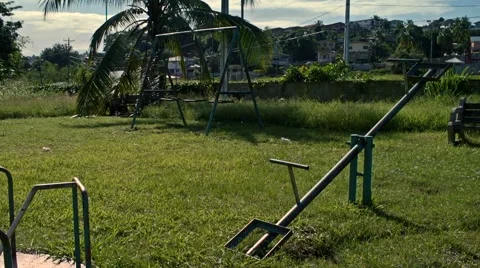 Medium shot playground pan right to left 01 스톡 동영상 49947937