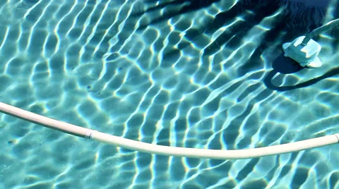 Medium shot of pool vacuum Video stock 33904480