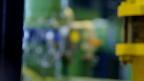 Medium Shot, Rack Focus, Less Than 10 Seconds, Indoors, Day, Industry, Pipe, Stock Footage 94110341