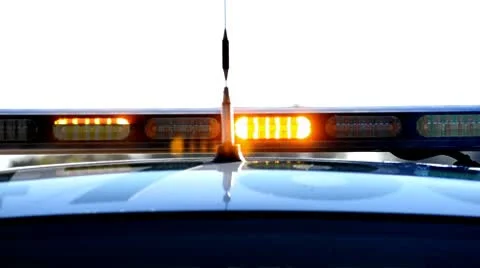 Medium shot of rear LED lightbar Stock Footage 8973360