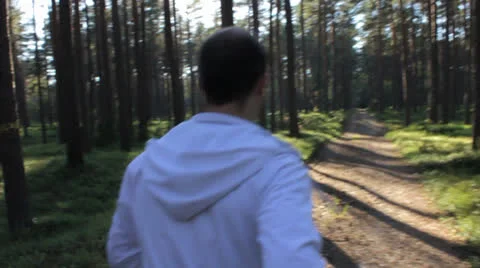 Medium Shot of Runner Stock Footage 25521479