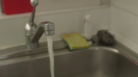 Medium shot of Running Water Stock Footage 45920831