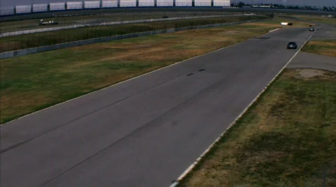 Medium Shot of SCCA Auto Racing Stock Footage 739664