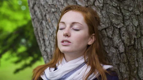 Medium shot side view of amused young female entrepreneur holding digital tablet Stock Footage 278012727