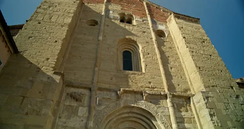 Medium Shot of St. Michele Basilica Church From Front Angle Stock Footage 203286477