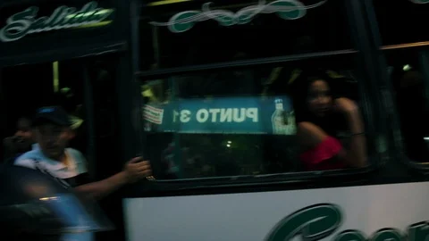 Medium shot in the streets of Comuna 13, a slum in Medellin, Colombia Stock Footage 105027725