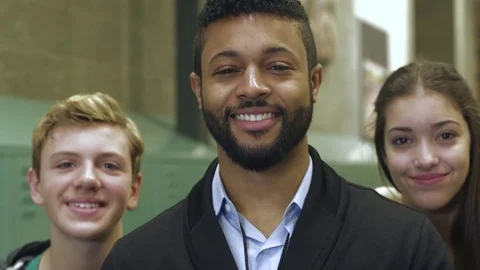 Medium shot of teacher with students Stock-Footage 73291801