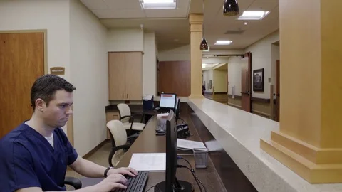 Medium shot of two nurses talking Stock-Footage 71829826