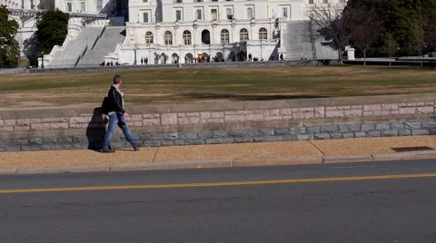 Medium shot of US Capital Under Construction Stock Footage 48131971