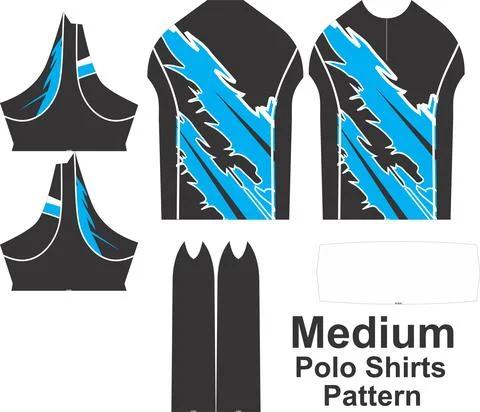 Medium size POLO Shirts Design Adjust in Pattern Vectors Stock Illustration
