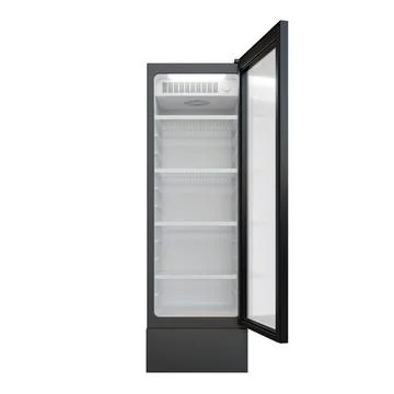 Medium Size Showcase Display Cooler Front View Open Door Illustrazione stock