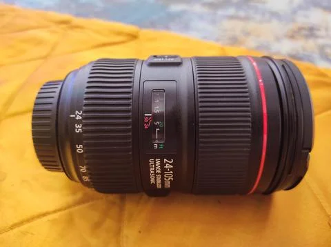Medium sized black camera lens Stock Photos