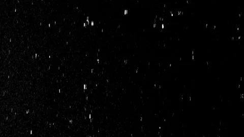 Medium sized droplets of rain, falling on an isolated background Stock Footage 126153089