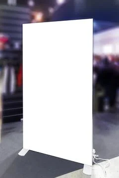 Medium-sized floor-standing billboard mockup for media and public relations.. Stock Photos
