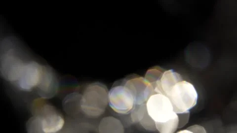 Medium sized sparkling crystal bokeh light placed side by side Stock Footage 315319650
