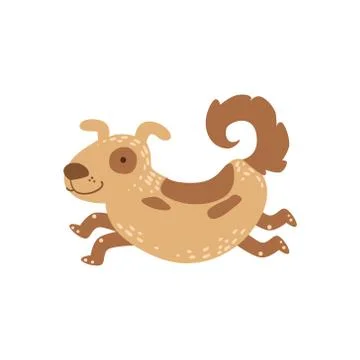 Medium SIzed Spotted Dog Running Stockillustratie