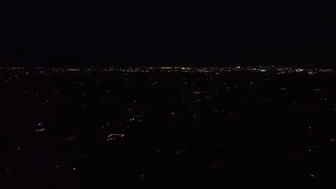 Medium Sized Town City Lights Stock Footage 155909782