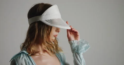 Medium Slow Mo Of Model At a Fashion Photoshoot Stock Footage 138082988