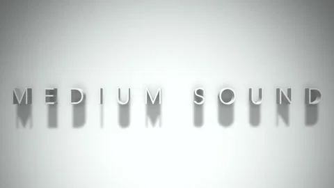 Medium sound 3D title animation with shadows on a white background Stock Footage 297816391