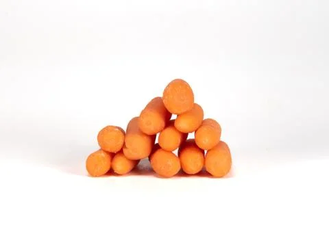 Medium Stack of Baby Carrots Foto stock