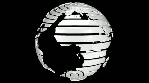 Medium Stripes News Globe Stock Footage 11249707