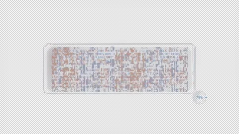 Medium text decoding window with color glitch effect. Stock Footage 244825413